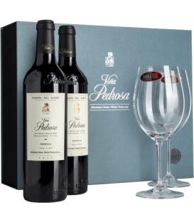 Viña Pedrosa Reserva 2017 Kasten 2 Flaschen + 2 Riedel Gläser
