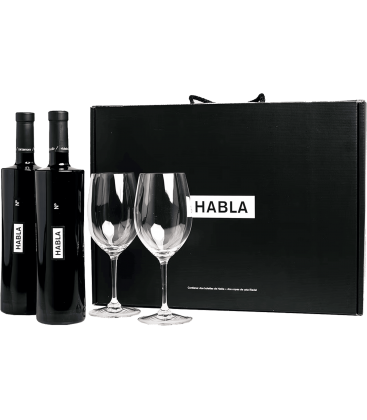 HABLA Nº27, Satz von 2 Flaschen + 2 Riedel-Gläser