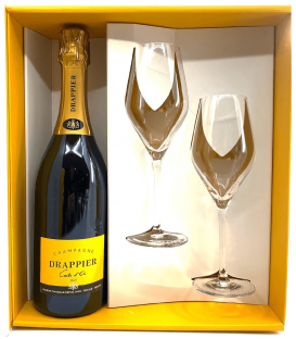 Más sobre Estuche Champagne Drappier Carte D`Or Brut  + 2 Copas