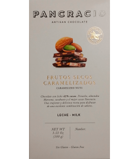 Tableta Chocolate con Leche Pancracio Frutos Secos Caramelizados