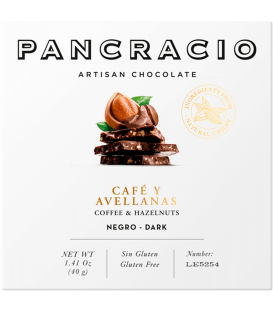 Mini Tableta Chocolate Negro Pancracio Café y Avellanas 40gr
