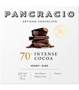 Mini Tableta Chocolate Negro Pancracio Intense Cocoa 70% 40gr