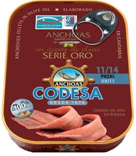 Anchoas en Aceite de Oliva Serie Oro Codesa 85g