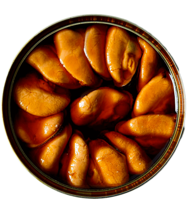 Mejillones en Escabeche Serie Oro (Fritos Grande, 8/10 piezas), lata 110 gr.